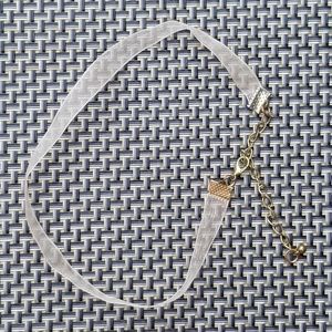 Pink cloth / fabric choker necklace